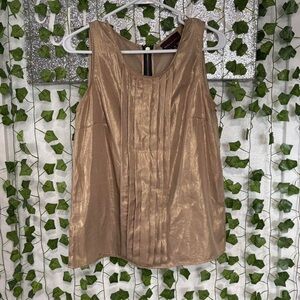 Dana Buchman Metallic Gold Sleeveless Top